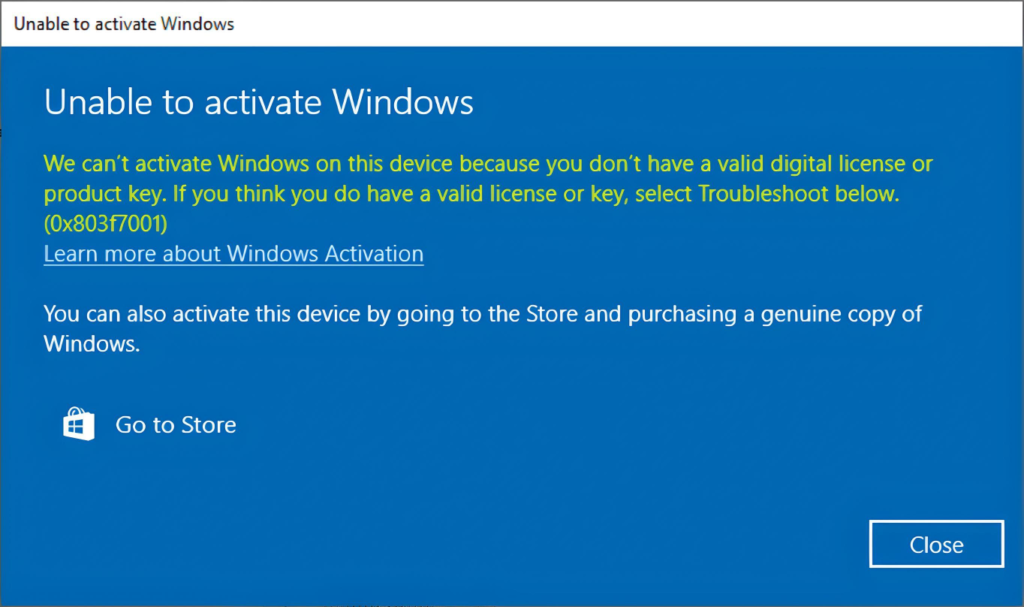 activate Windows by phone